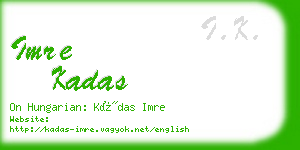 imre kadas business card